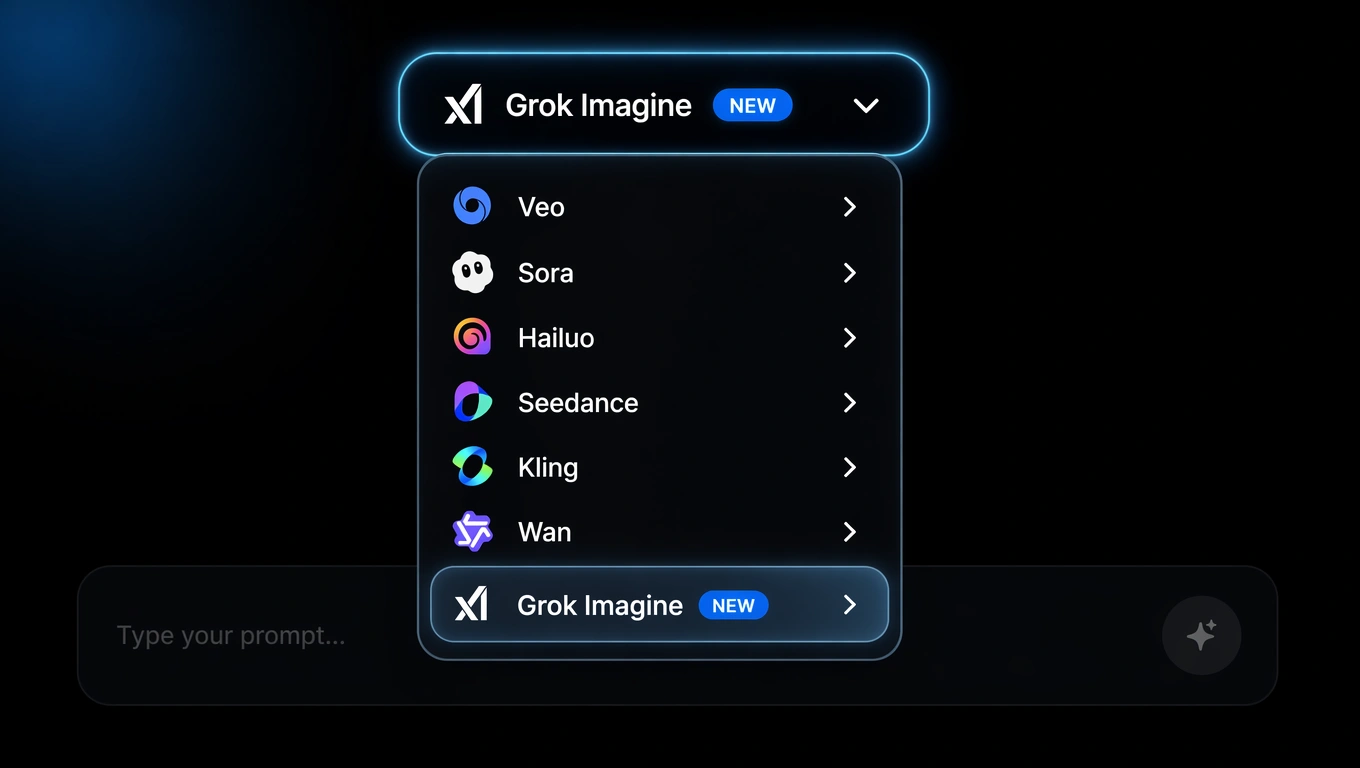 Select Grok Imagine & Upload Image