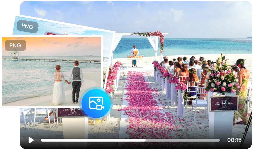 Events and weddings image to video AI example