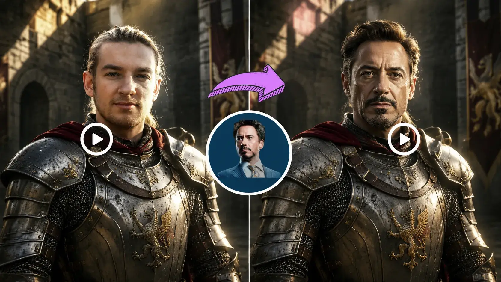 AI video face swap for film, TV production, and special effects
